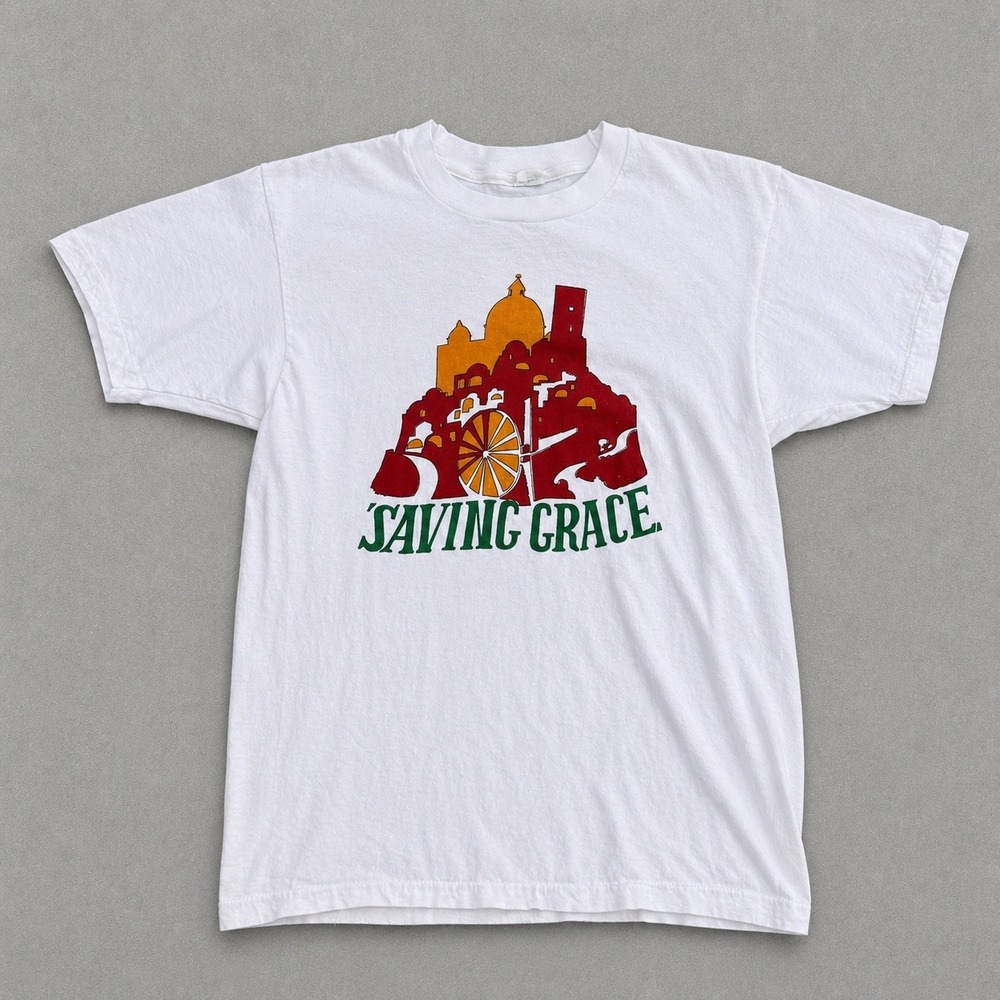 Vintage Saving Grace Movie Promo T-Shirt Fruit of the Loom Single Stitch White L